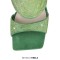 Square Open Toe Rhinestones Crusted Wedge Lock Design Fold Over Summer Wedges Sandals - Green Sequined Cloth