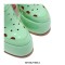 Round Toe Chunky Heels Platforms Versatile Sole Summer Sandals Pumps  - Green