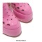 Round Toe Chunky Heels Platforms Versatile Sole Summer Barbie Sandals Pumps - Pink