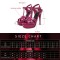 Italian Heels Ankle T Straps Peep Toe Platforms Brand Design Crocodile Pattern Stiletto Sandals - Black Leather