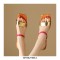 Peep Toe Colorful Kitten Heels Summer Mules Sandals - Gold