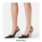Pointed Toe Cross-tied Lace Up Curved Stiletto Heels Back Straps Pumps - White