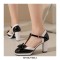Round Toe Cute Bow-tied Chunky Heels Lolita T Straps Dorsay Platforms Pumps - Black