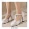 Round Toe Cute Bow-tied Chunky Heels Lolita T Straps Dorsay Platforms Pumps - Sky Blue