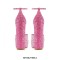 Round Toe Chunky Heels Glitter Rhinestones Ankle Straps Platforms Dorsay Barbie Pumps - Rose Red