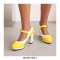 Round Toe Chunky Heels Lolita Vintage Mary Janes Heart Straps Platforms Pumps - Black