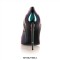 Pointed Toe Rhinestones Stiletto Heels Multicolor Pumps - Black
