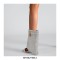 Peep Toe Rhinestones Ankle Highs Wedges Summer Boots with Zipper - Silver