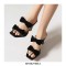 Peep Toe Ribbon Decorated Wedding Party Spring Sandals - Black