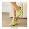 Square Peep Toe Stiletto Heels Metal Decorative Fish Mouth Sandals - Silver