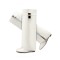Round Toe Knee Highs Wedges Lock Decorated Side Zipper Fashion Rain Boots - White