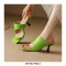 Peep Square Toe Kitten Heels Wrapped Slippers Sandals - Silver