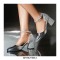Round Toe Sequid Glitters Dorsay Ankle Buckle Rhinestones Straps Pumps - Silver