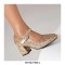 Round Toe Sequid Glitters Decorated Mary Janes Rhinestones Buckles Pumps - Gold