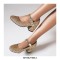 Round Toe Sequid Glitters Decorated Mary Janes Rhinestones Buckles Pumps - Gold