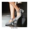 Round Toe Sequid Glitters Decorated Mary Janes Rhinestones Double Buckles Pumps - Silver