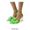 Pointed Toe Stiletto Heels Wedding Engage Party Flowers Sandals - Black