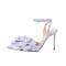 Pointed Toe Stiletto Heels Wedding Engage Party Flowers Sandals - Lilac Lavender