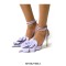 Pointed Toe Stiletto Heels Wedding Engage Party Flowers Sandals - Black