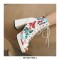 Peep Toe Lace Up Flower Print Chunky Heels Summer Gladiator Boots - White