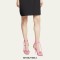 Peep Toe Stiletto Heels Vintage Gothic Metal Ankle Buckle Straps Sandals - Pink