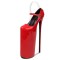 Fly High Platforms Stiletto Super 12 inches Heels Mary Janes Round Toe Pumps - Red Patent