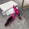 Pointed Toe Kitten Heels Elegant Summer Slippers Sandals - Rose Silk