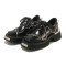 Square Toe Gothic Punk Style Lace Up Low Platforms Chunky Heels Steampunk Loafers - Black