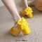 Round Toe Chunky Heels Bowknot Lolita Costumes Mary Janes Patent Pumps - Yellow