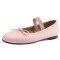 Comfortable Elegant Silk and Leather Ballet Flats - Pink