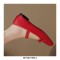 Comfortable Elegant Silk and Leather Ballet Flats - Red