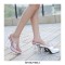 Peep Toe Transparent Chunky Heels Slippers Sandals - White
