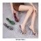 Peep Toe Transparent Leopard Print Stiletto Heels Platforms Sandals - White