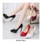 Pointed Toe Stiletto Heels Platforms Patent Pumps - Apricot