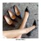 Pointed Toe Stiletto Print Heels Classic Pumps - Black