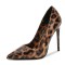 Pointed Toe Stiletto Leopard Heels Classic Patent Pumps - Leopard