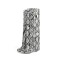 Round Toe Knee Highs Wedges Lock Decorated Side Zipper Fashion Rain Boots - Snake Gray