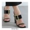 Peep Toe Chunky Heels Ankle Big Buckle Back Straps Platforms Sandals - Black