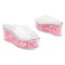 Peep Toe Transparent Shaft Flower Platforms Wedges Sandals Slippers - Silver PVC