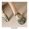 Summer Outside Flip Flops Ankle T Straps Sandals - Green