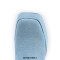 Square Toe Knee High Platforms Denim Chunky Heels Side Zipper Belt Buckle Straps Boots - Light Blue