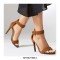 Peep Toe Stiletto Heels Ankle Buckle Straps Half Dorsay Sandals - Auburn