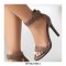 Peep Toe Stiletto Heels Ankle Buckle Straps Half Dorsay Sandals - Khaki