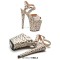 Peep Toe Stiletto Heels Leopard Print Ankle Cross Straps Platforms Sandals  - Beige Faux Leather