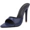 Pointed Toe Stiletto Heels Slippers Sandals - Blue