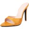 Pointed Toe Stiletto Heels Slippers Sandals - Yellow