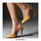 Pointed Toe Stiletto Heels Slippers Sandals - Yellow