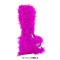 Round Toe Fur Plush Platforms Cute Monster Wedges Platforms Ankle Highs Boots - HotPink Faux Fur