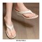 Summer Outside Monaco Wedges Flip Flops Sandals - Beige