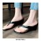 Summer Outside Monaco Wedges Flip Flops Sandals - Black